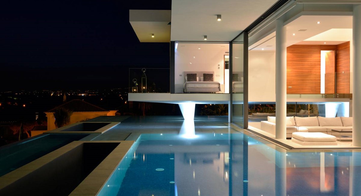 6 Bedroom Luxury Villa Vale Do Lobo Pool By Night 2